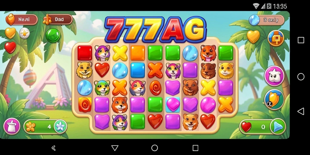Tampilan menarik dari gameplay seru dan penuh tantangan Match-3.