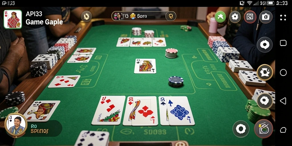 Screenshot gameplay menunjukkan keseruan bermain Gaple di API33.