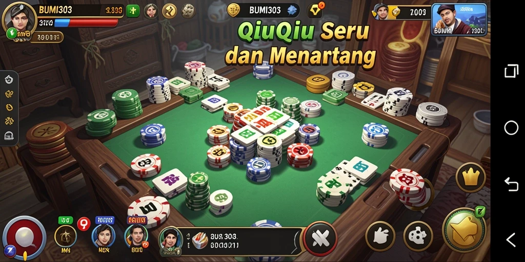 Tampilan menarik dari gameplay QiuQiu BUMI303.