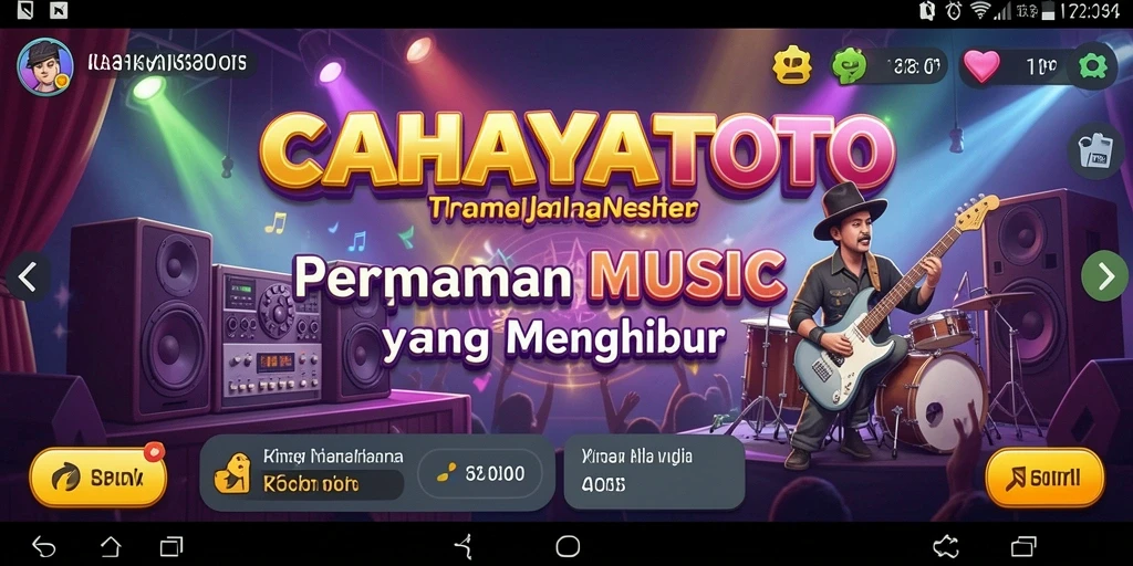 Screenshot gameplay CAHAYATOTO menampilkan interaksi pengguna dengan musik.