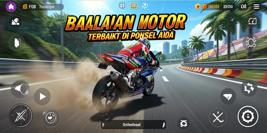 Screenshot F08 menampilkan balapan motor yang mendebarkan dan grafis yang tajam.