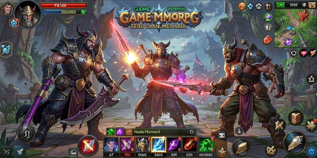 Tampilan gameplay menarik dari FB168 dalam dunia MMORPG.