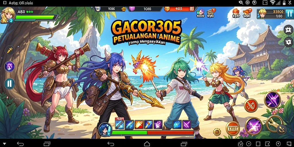 Tangkapan layar GACOR305 menunjukkan pertarungan epik dengan grafis Anime yang menakjubkan.