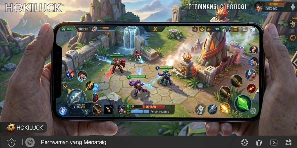 Screenshot HOKILUCK menampilkan aksi strategis yang intens.