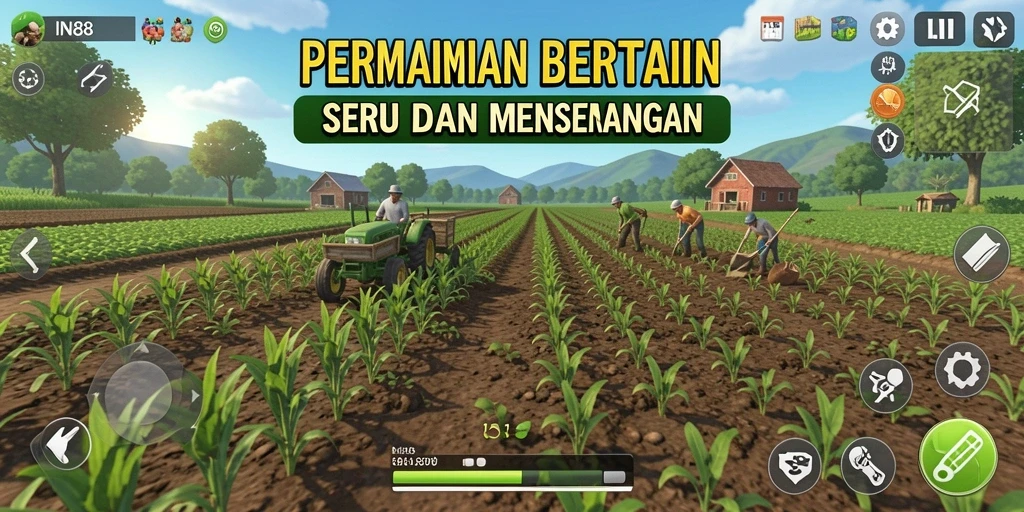 Screenshot menampilkan gameplay Farming yang mengasyikkan di IN88.