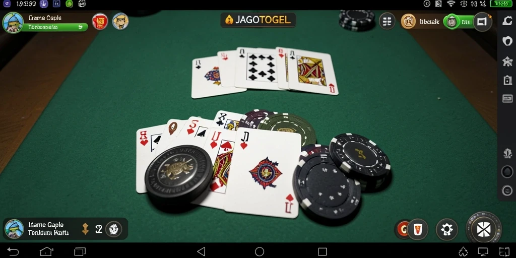 Screenshot permainan JAGOTOGEL menampilkan keseruan bertanding Gaple.