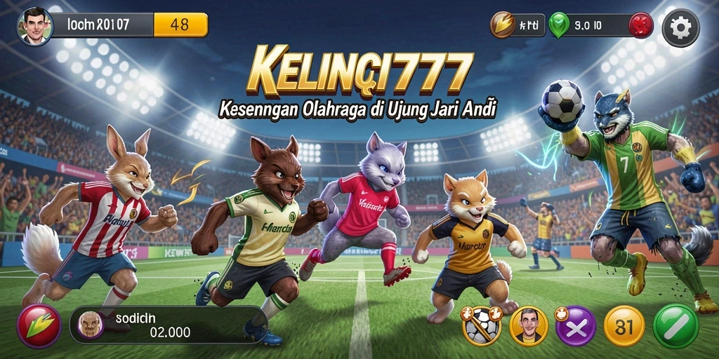 Screenshot KELINCI777 menunjukkan aksi seru di lapangan olahraga.