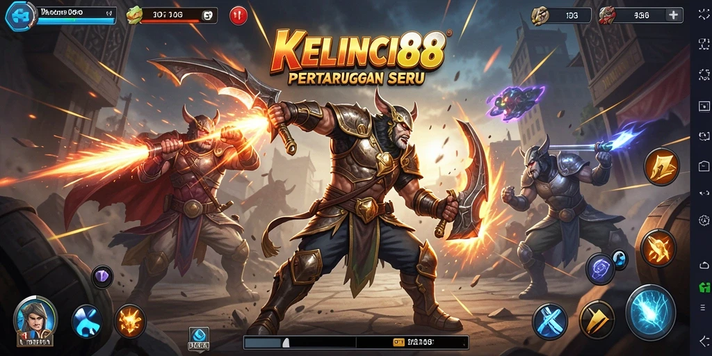 Tampilan gameplay KELINCI88 yang penuh aksi dan strategi.