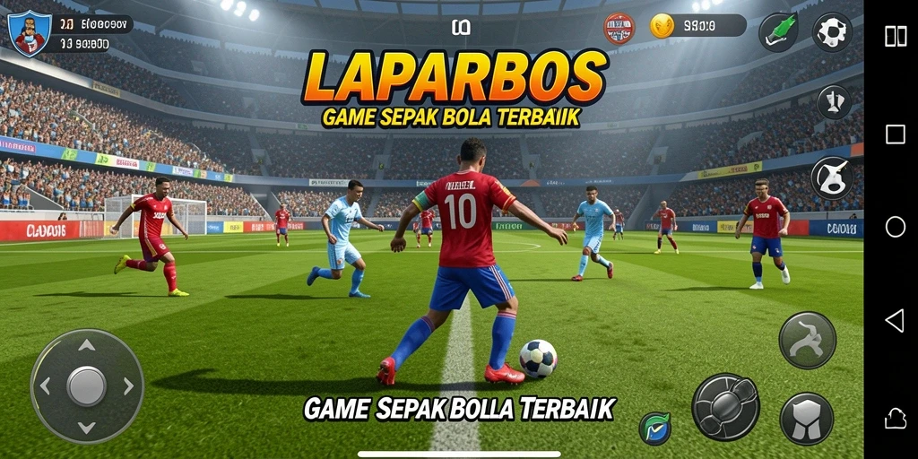 Tampilkan aksi seru dalam game sepak bola LAPARBOS.