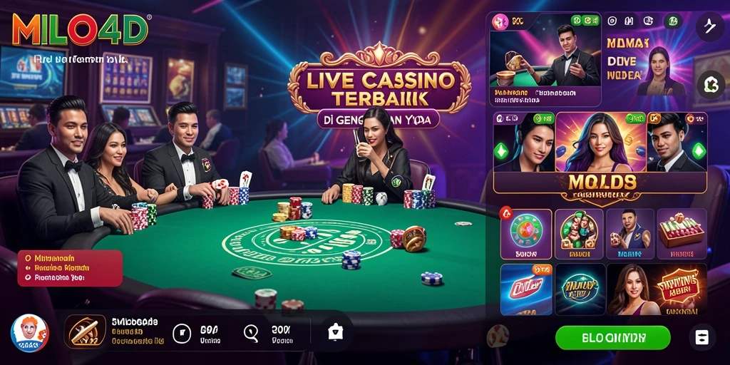 Tampilan gameplay menarik dalam aplikasi Live Casino MILO4D.