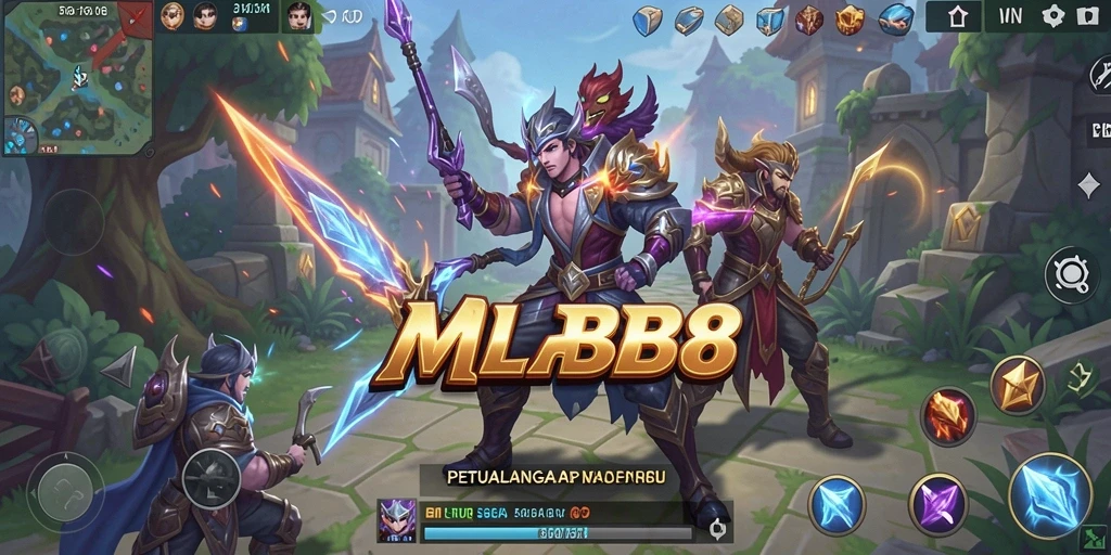 Screenshot MLBB8 menampilkan momen aksi seru dalam gameplay arcade.