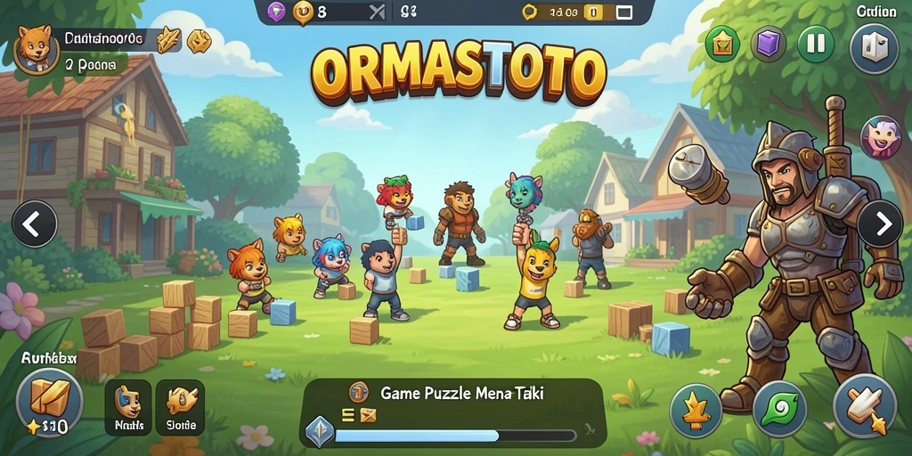 Tampilan gameplay menantang dari ORMASTOTO yang penuh warna.