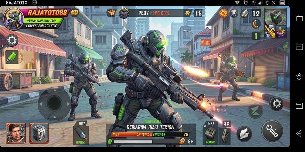 Screenshot gameplay <strong>RAJATOTO88</strong> yang menampilkan aksi strategi yang mendebarkan.