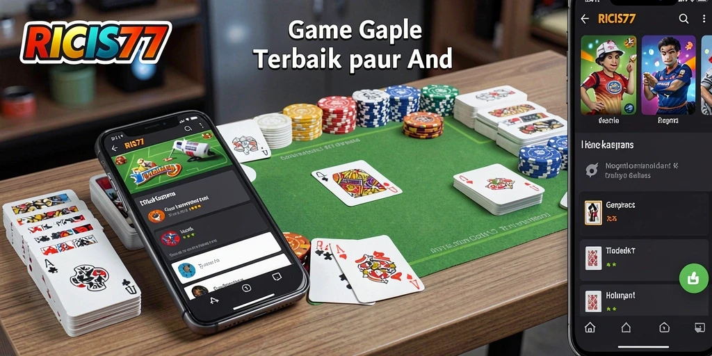 Tampilan gameplay seru dari RICIS77 di saat permainan Gaple.