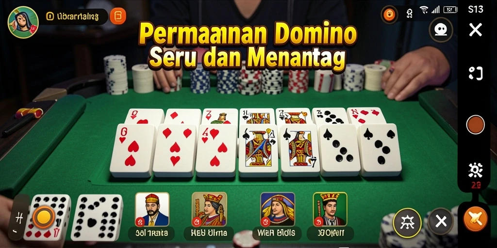 Tampilan gameplay S13 yang menarik saat bermain domino.