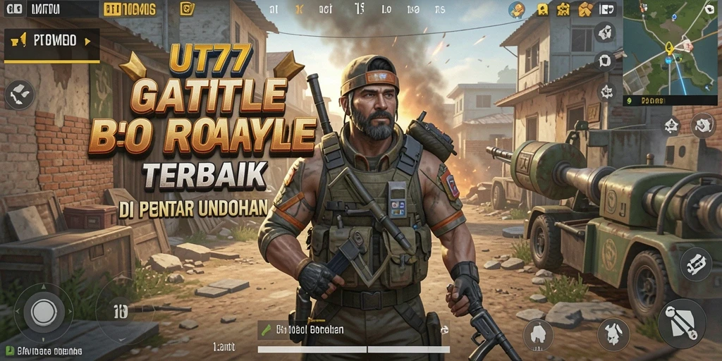 Screenshot UT77 menampilkan aksi seru dalam permainan Battle Royale.